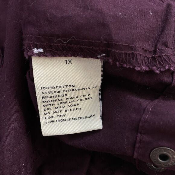 Ashley Anorak Jacket Womens 1x Burgundy Wine Red GORP Nature Nautical Utility - Picture 12 of 13